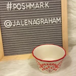 Orange brown flower burst Ramekin